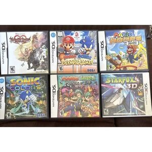 Lot of 6 Mario And More Nintendo‎ DS Cases- No Games Excellent Manuals Included